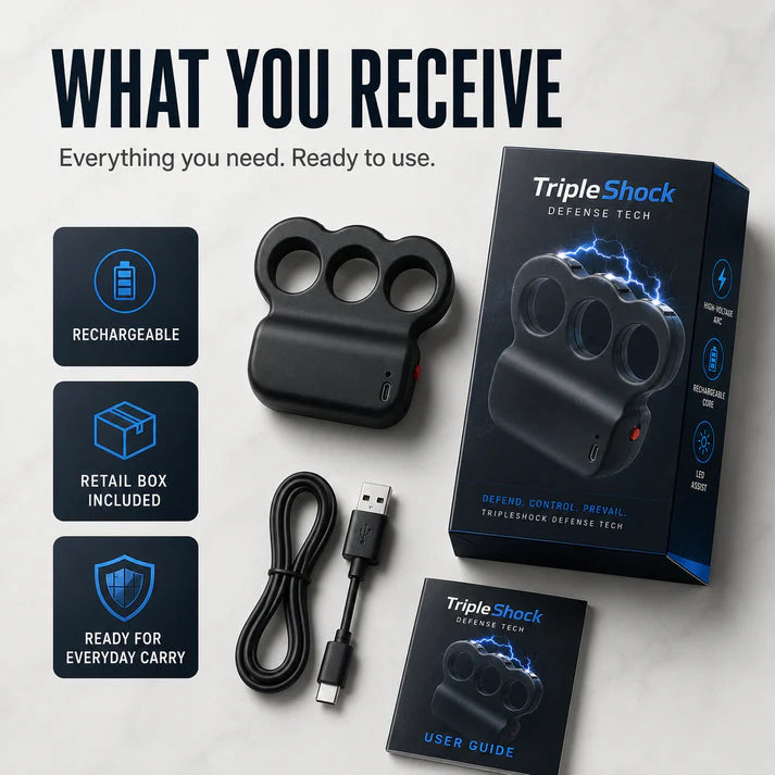 2026 TripleShock Stun Device – Powerful Personal Defense & Deterrent Protection