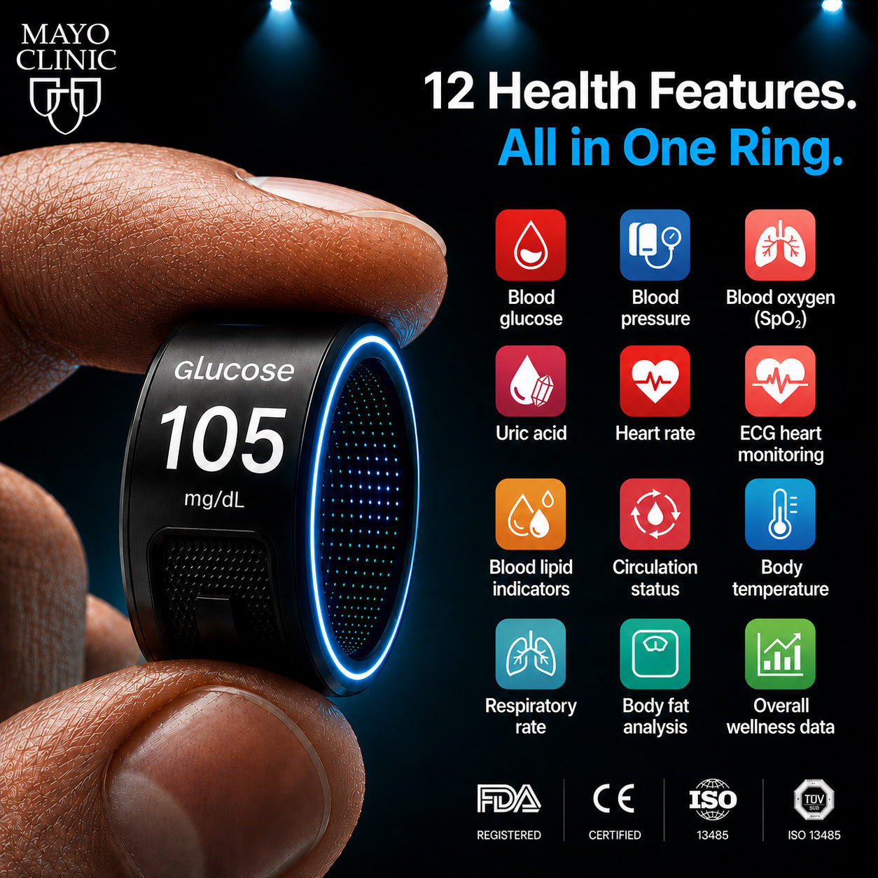 2026 Tiworld™ G1 Smart Ring | All-in-One Health & Wellness Tracking