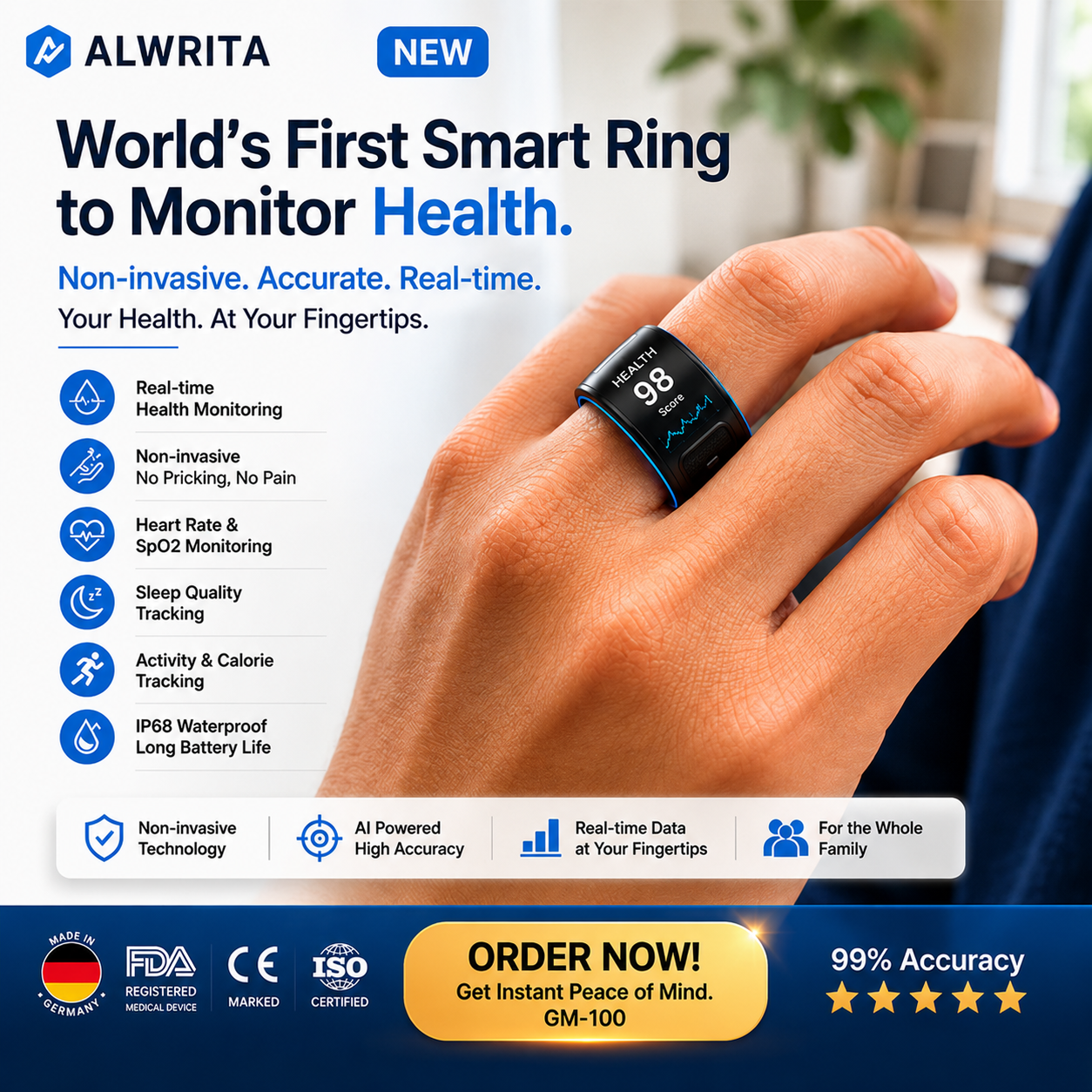 2026 Tiworld™ G1 Smart Ring | All-in-One Health & Wellness Tracking