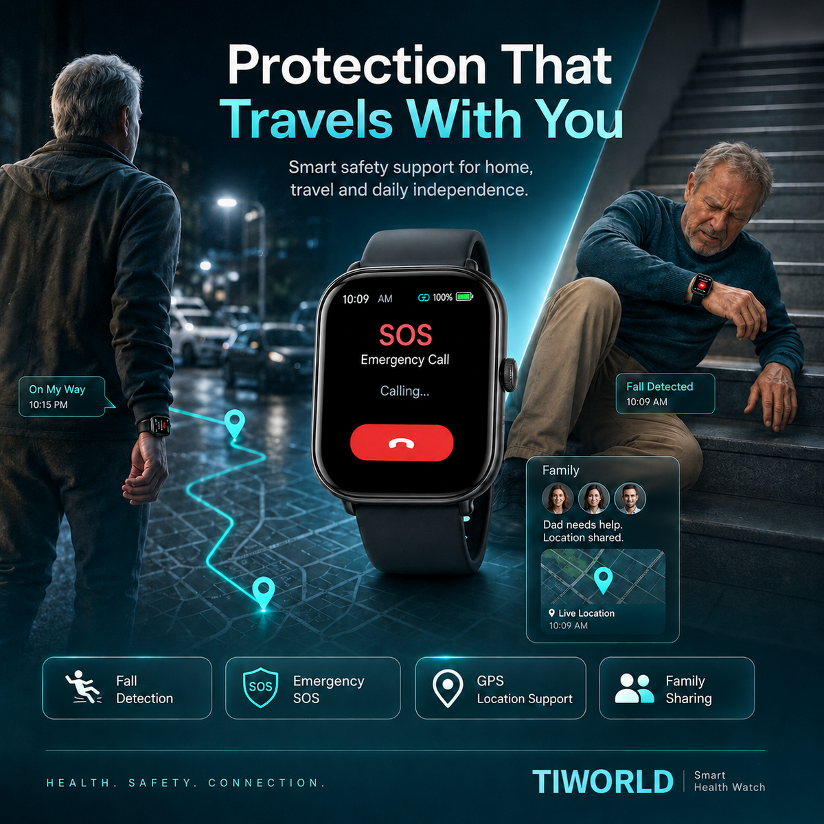 Smart watch calling and SOS support