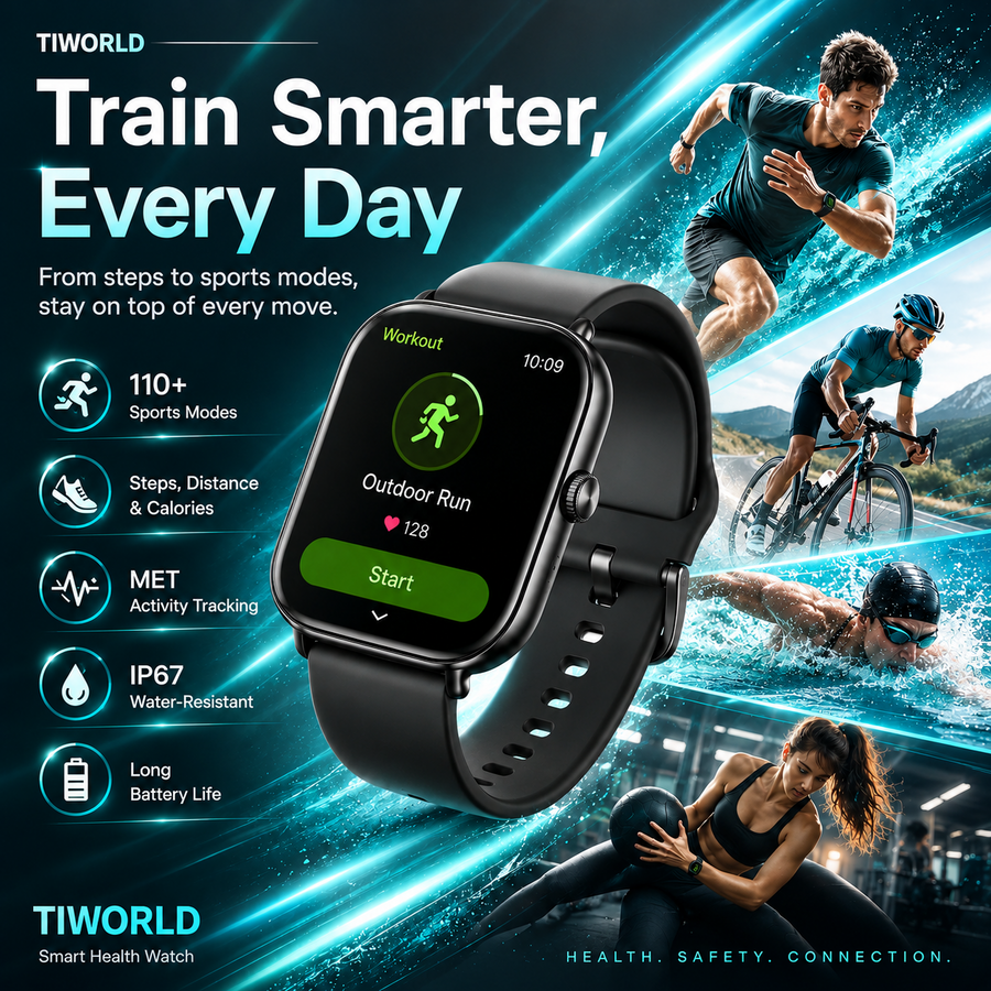 Health smartwatch fitness and sleep features